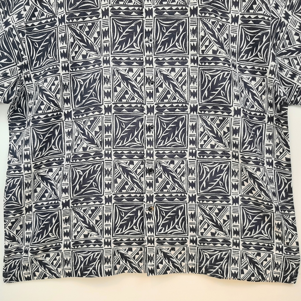 Slazenger Men's Tribal Hawaiian Button-Down Linen Blend Shirt Size XXL Resort - Picture 4 of 15